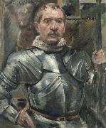 Lovis Corinth self portrait in armor oil painting picture wholesale